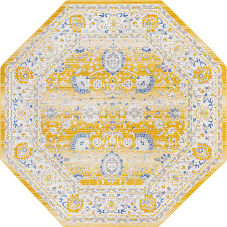 Tuscan Yellow 7' x 7' Whitney Octagon Area Rug