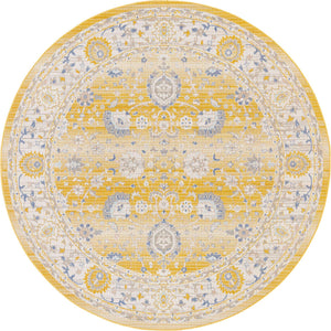 Tuscan Yellow 7' 1 x 7' 1 Whitney Round Area Rug