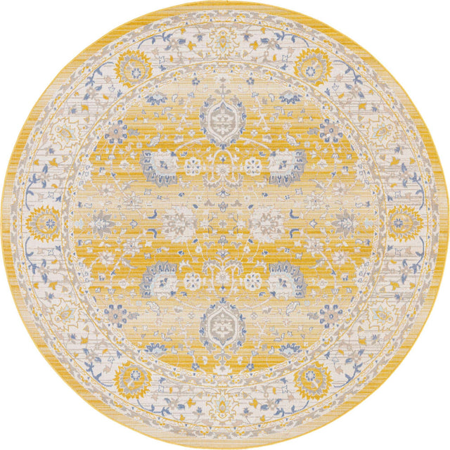 Tuscan Yellow 7' 1 x 7' 1 Whitney Round Area Rug