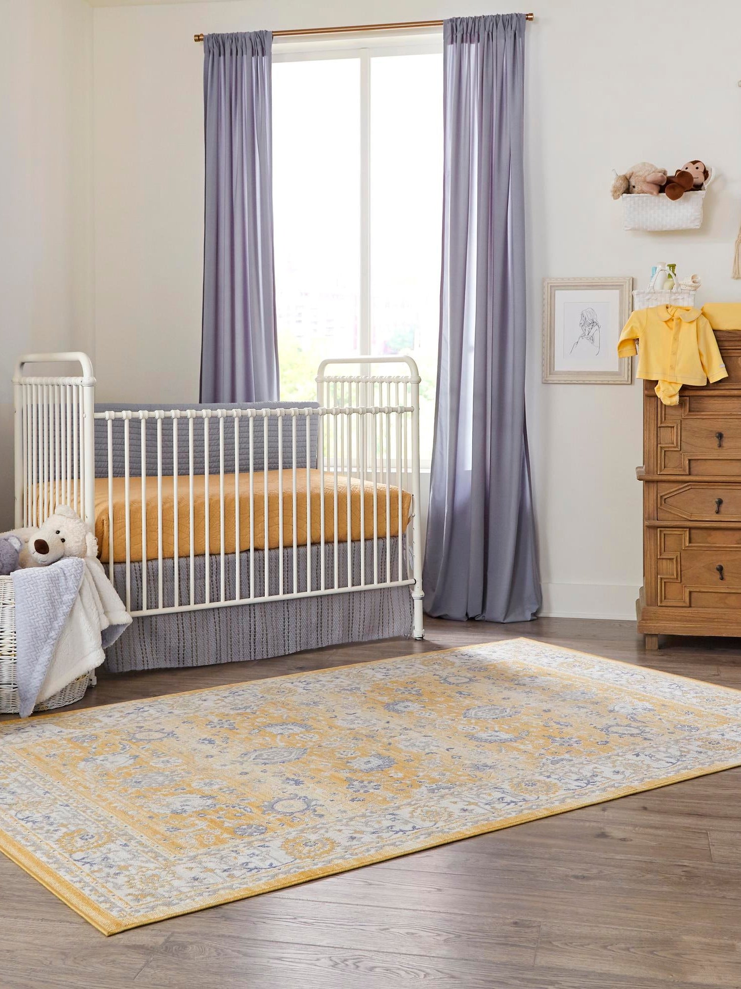 Tuscan Yellow 4' 1 x 6' 1 Whitney Rectangle Area Rug