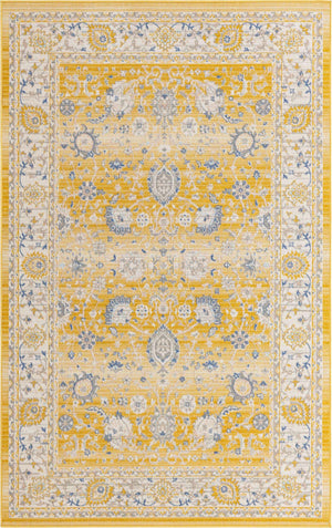Tuscan Yellow 5' 3 x 8' Whitney Rectangle Area Rug