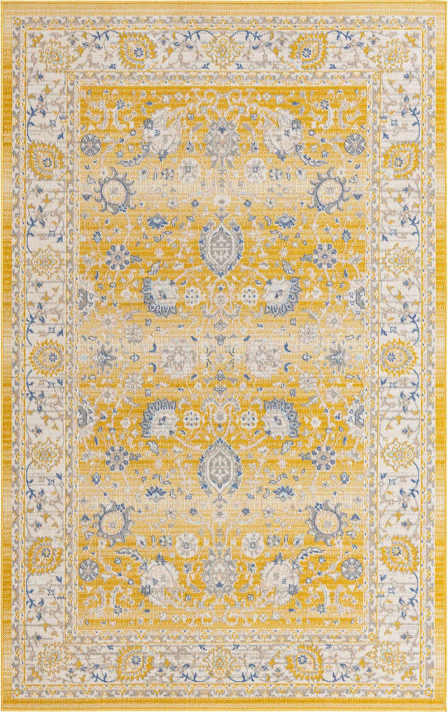 Tuscan Yellow 5' 3 x 8' Whitney Rectangle Area Rug
