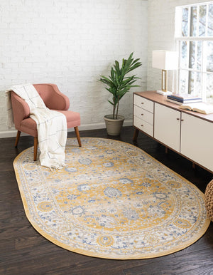 Tuscan Yellow 5' x 8' Whitney Oval Area Rug