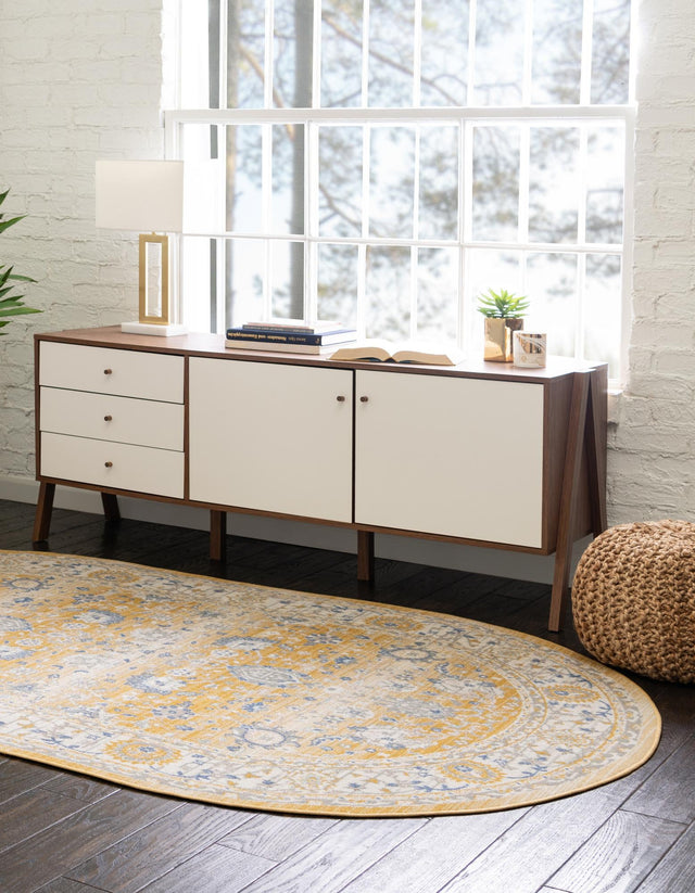 Tuscan Yellow 5' x 8' Whitney Oval Area Rug