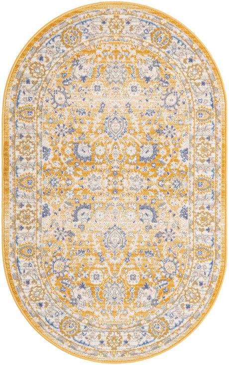 Tuscan Yellow 3' x 5' 3 Whitney Oval Area Rug