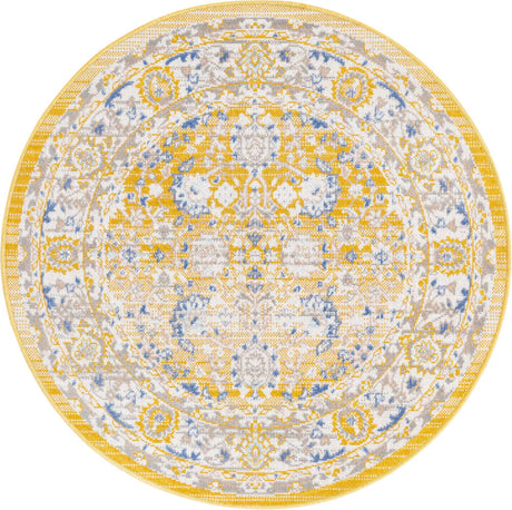 Tuscan Yellow 3' 3 x 3' 3 Whitney Round Area Rug