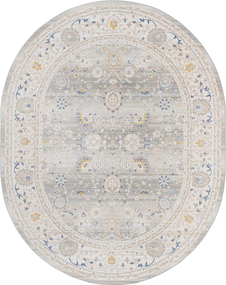 Cloud Gray 7' 10 x 10' Whitney Oval Area Rug