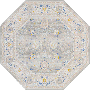 Cloud Gray 7' x 7' Whitney Octagon Area Rug