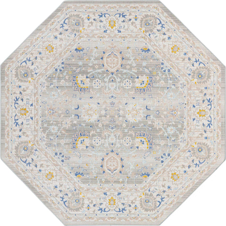 Cloud Gray 7' x 7' Whitney Octagon Area Rug