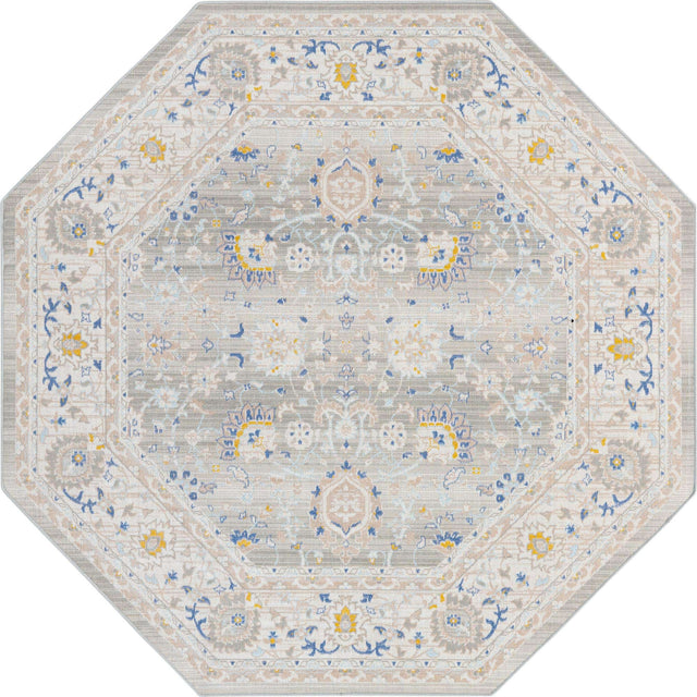 Cloud Gray 7' x 7' Whitney Octagon Area Rug