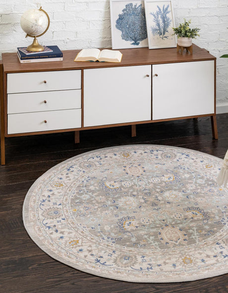 Cloud Gray 7' 1 x 7' 1 Whitney Round Area Rug