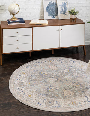 Cloud Gray 5' x 5' Whitney Round Area Rug