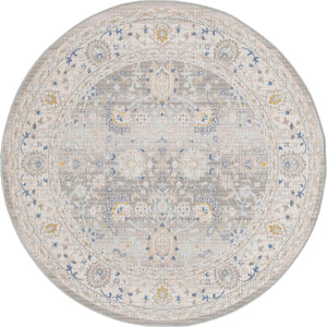 Cloud Gray 5' x 5' Whitney Round Area Rug