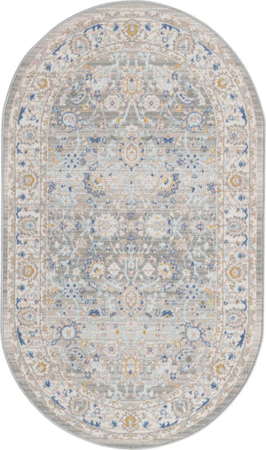 Cloud Gray 3' x 5' 3 Whitney Oval Area Rug