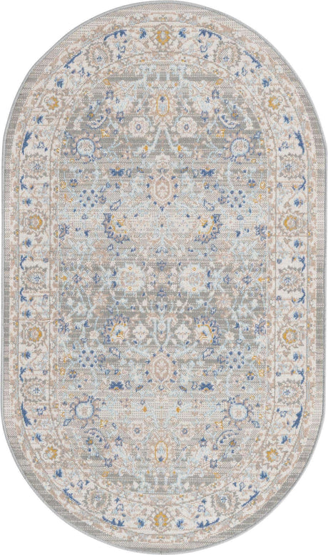 Cloud Gray 3' x 5' 3 Whitney Oval Area Rug