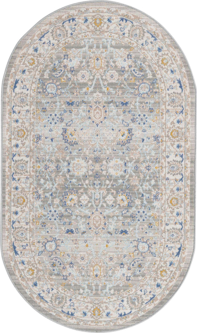 Cloud Gray 3' x 5' 3 Whitney Oval Area Rug