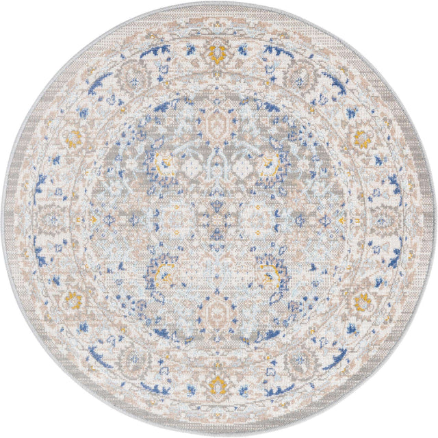 Cloud Gray 3' 3 x 3' 3 Whitney Round Area Rug