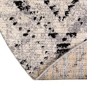 Ivory 5' x 8' Tucson Oval Area Rug 100% Polyester Unique Modern Carpet for Dining Rooms, Living Room, Bedrooms, Office Space for Sale at Rug Engine