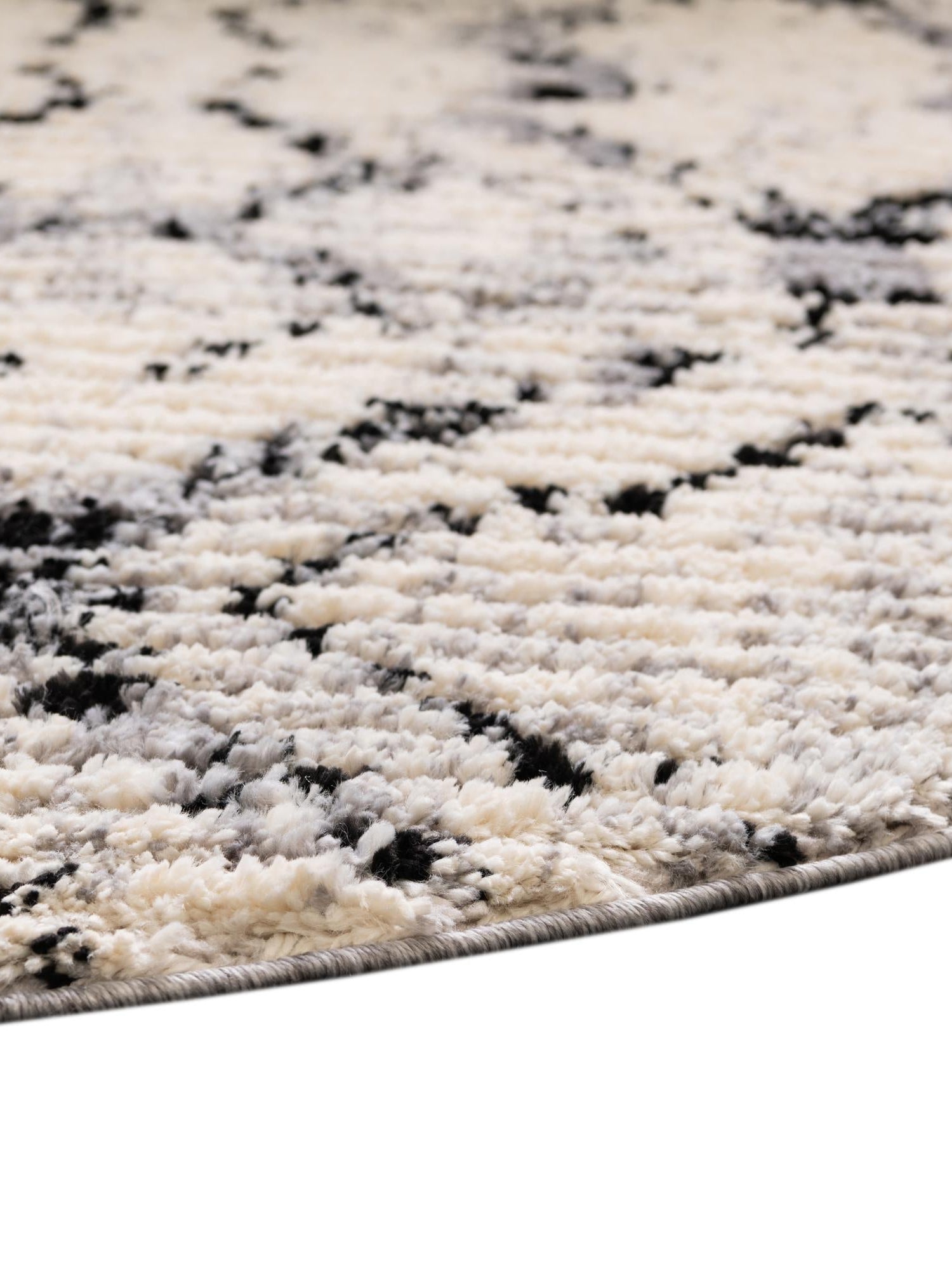 Ivory 7' x 7' Tucson Round Area Rug 100% Polyester Unique Modern Carpet for Dining Rooms, Living Room, Bedrooms, Office Space for Sale at Rug Engine