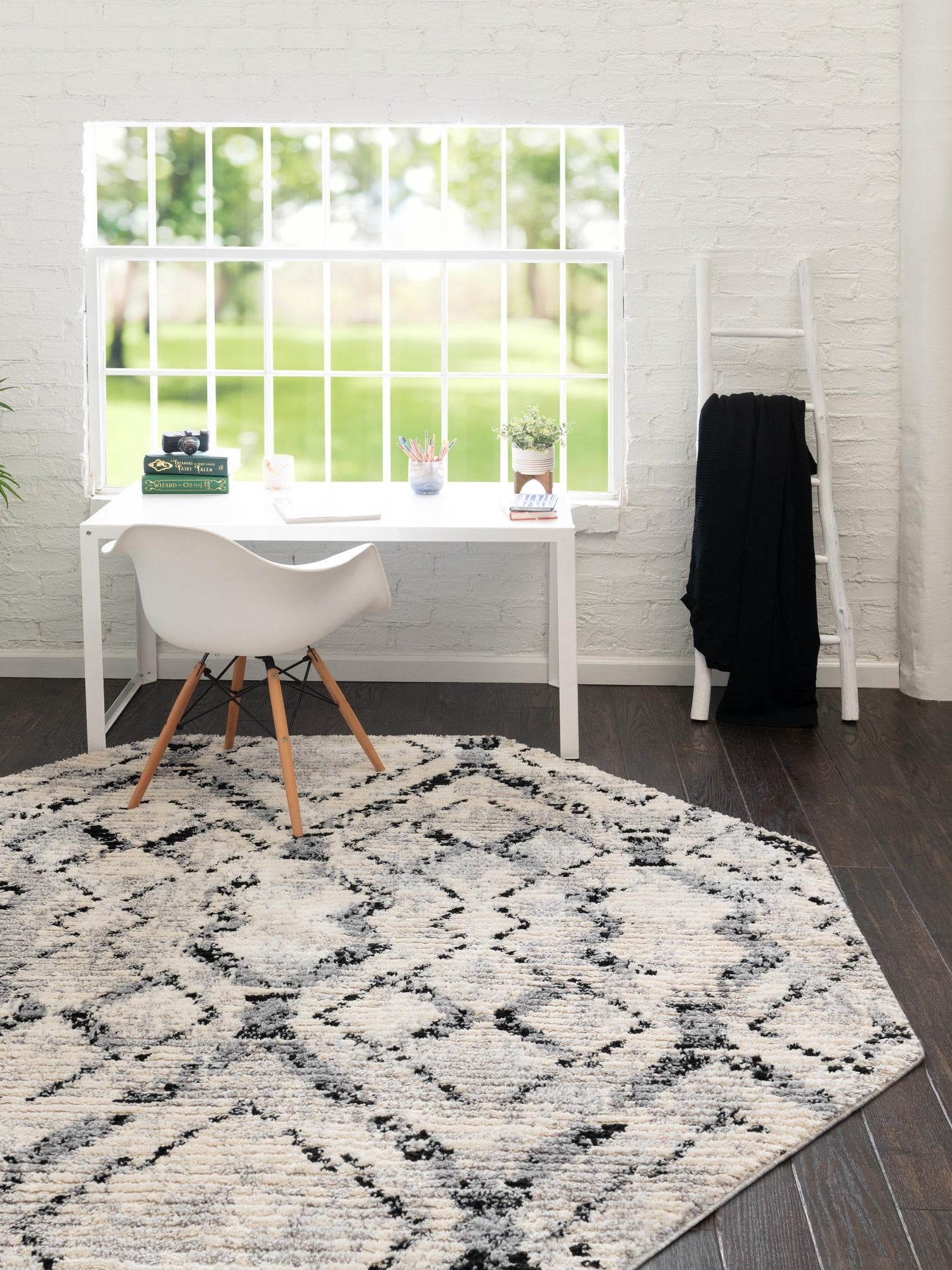 Ivory 7' x 7' Tucson Octagon Area Rug 100% Polyester Unique Modern Carpet for Dining Rooms, Living Room, Bedrooms, Office Space for Sale at Rug Engine