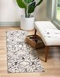 Ivory 2' 7 x 12' Tucson Runner Area Rug 100% Polyester Unique Modern Carpet for Dining Rooms, Living Room, Bedrooms, Office Space for Sale at Rug Engine
