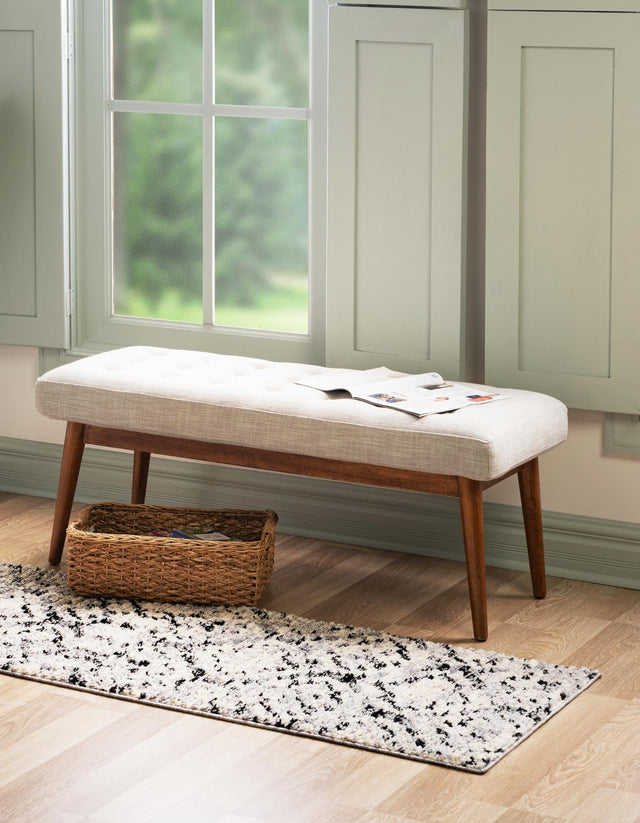 Ivory 2' x 8' Tucson Runner Area Rug 100% Polyester Unique Modern Carpet for Dining Rooms, Living Room, Bedrooms, Office Space for Sale at Rug Engine