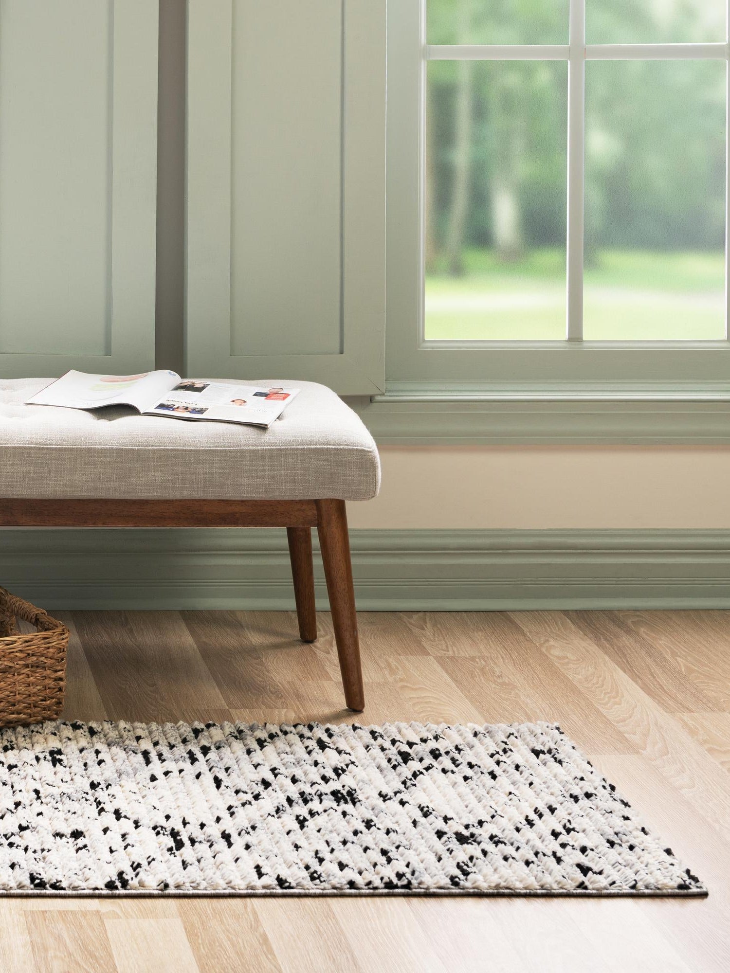 Ivory 2' x 6' Tucson Runner Area Rug 100% Polyester Unique Modern Carpet for Dining Rooms, Living Room, Bedrooms, Office Space for Sale at Rug Engine