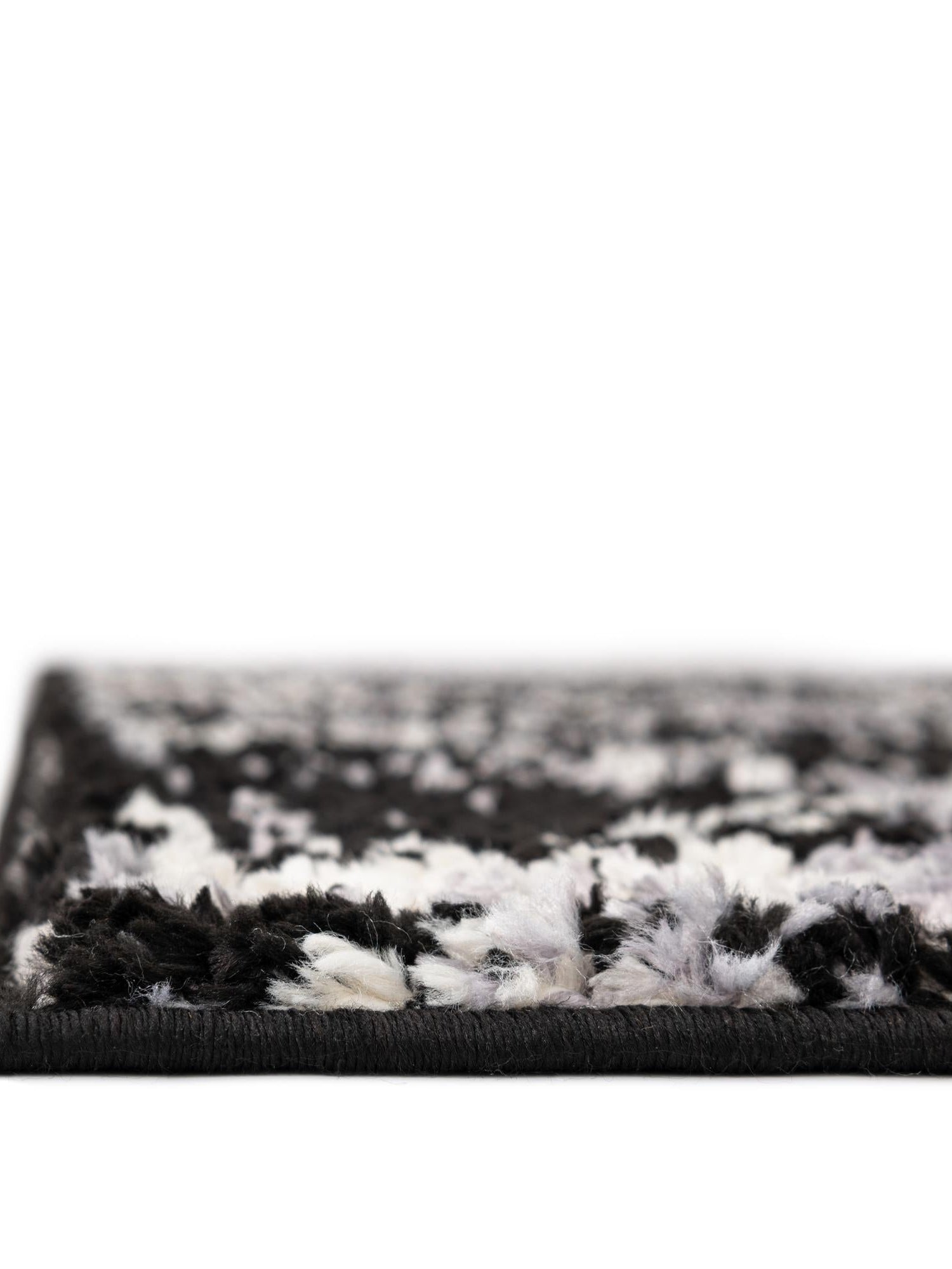 Black 8' x 8' Tucson Square Area Rug 100% Polyester Unique Modern Carpet for Dining Rooms, Living Room, Bedrooms, Office Space for Sale at Rug Engine