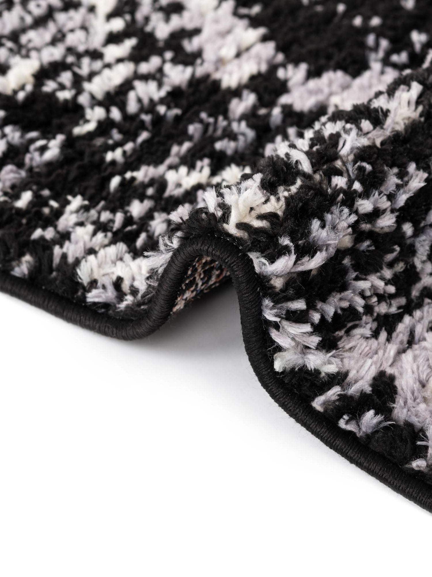 Black 8' x 8' Tucson Square Area Rug 100% Polyester Unique Modern Carpet for Dining Rooms, Living Room, Bedrooms, Office Space for Sale at Rug Engine