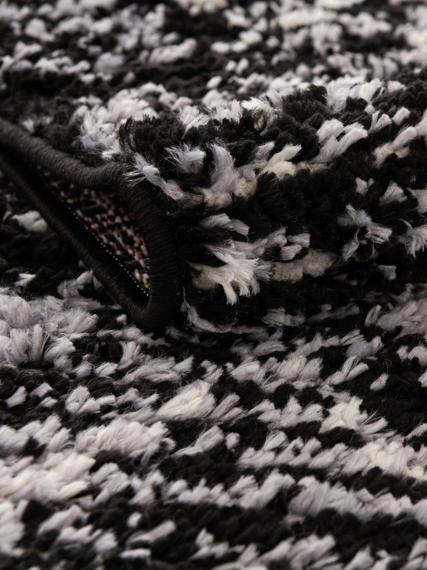 Black 8' x 10' Tucson Rectangle Area Rug 100% Polyester Unique Modern Carpet for Dining Rooms, Living Room, Bedrooms, Office Space for Sale at Rug Engine