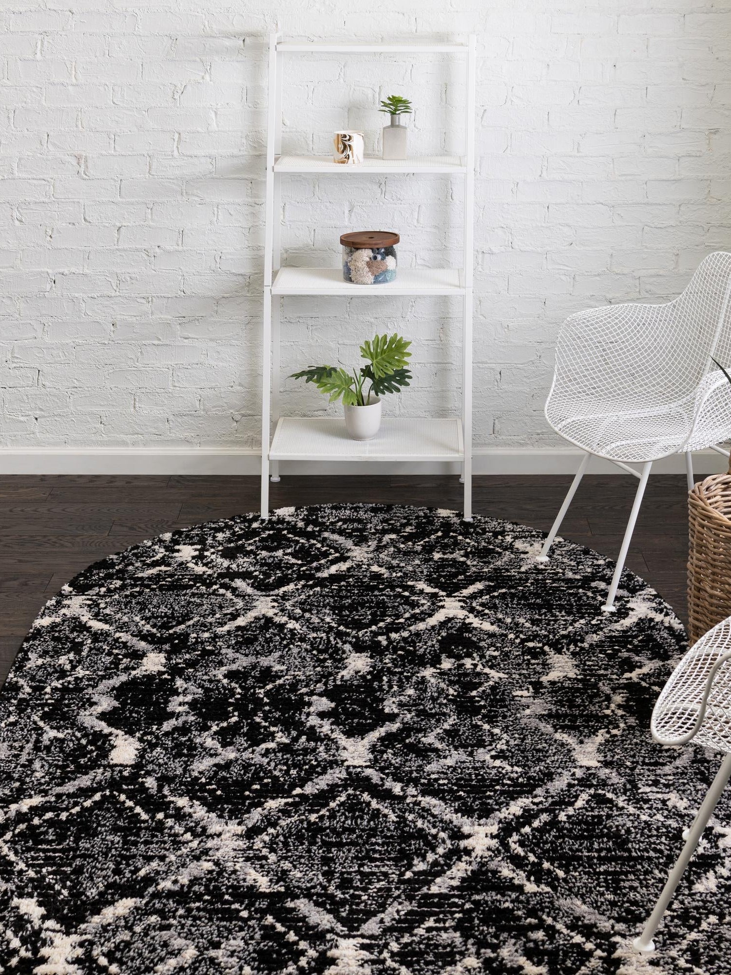 Black 4' x 6' Tucson Oval Area Rug 100% Polyester Unique Modern Carpet for Dining Rooms, Living Room, Bedrooms, Office Space for Sale at Rug Engine
