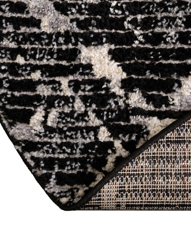 Black 5' x 8' Tucson Oval Area Rug 100% Polyester Unique Modern Carpet for Dining Rooms, Living Room, Bedrooms, Office Space for Sale at Rug Engine