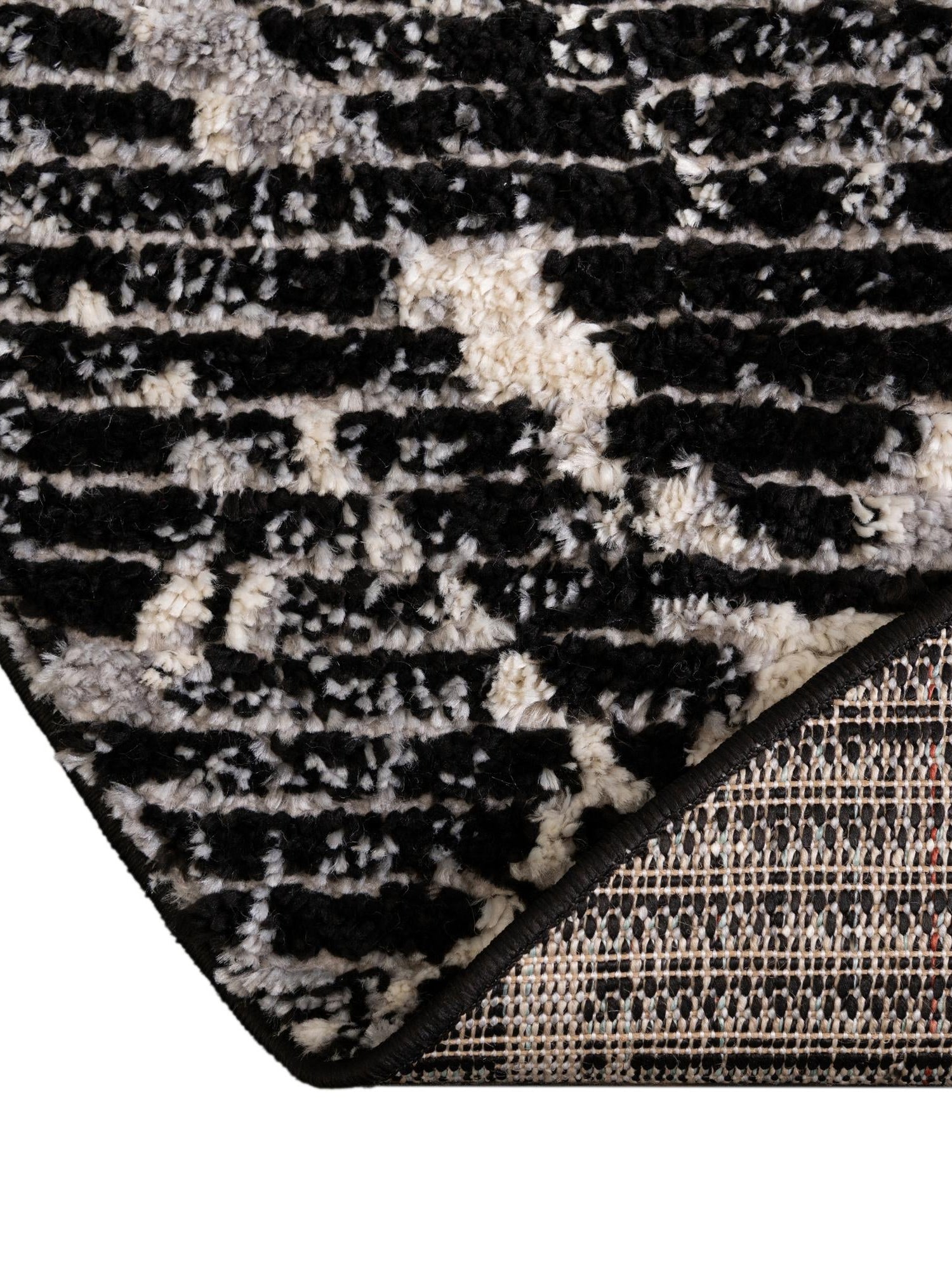 Black 4' x 6' Tucson Oval Area Rug 100% Polyester Unique Modern Carpet for Dining Rooms, Living Room, Bedrooms, Office Space for Sale at Rug Engine
