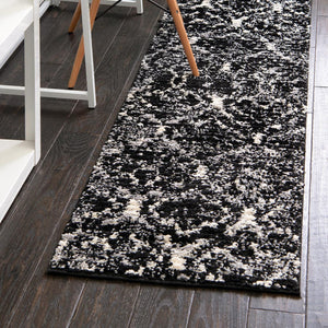Black 2' x 6' Tucson Runner Area Rug 100% Polyester Unique Modern Carpet for Dining Rooms, Living Room, Bedrooms, Office Space for Sale at Rug Engine