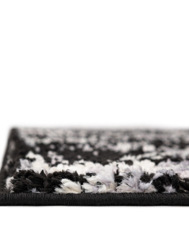Black 2' x 6' Tucson Runner Area Rug 100% Polyester Unique Modern Carpet for Dining Rooms, Living Room, Bedrooms, Office Space for Sale at Rug Engine