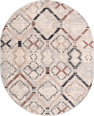 Multicolor 8' x 10' Tucson Oval Area Rug 100% Polyester Unique Modern Carpet for Dining Rooms, Living Room, Bedrooms, Office Space for Sale at Rug Engine
