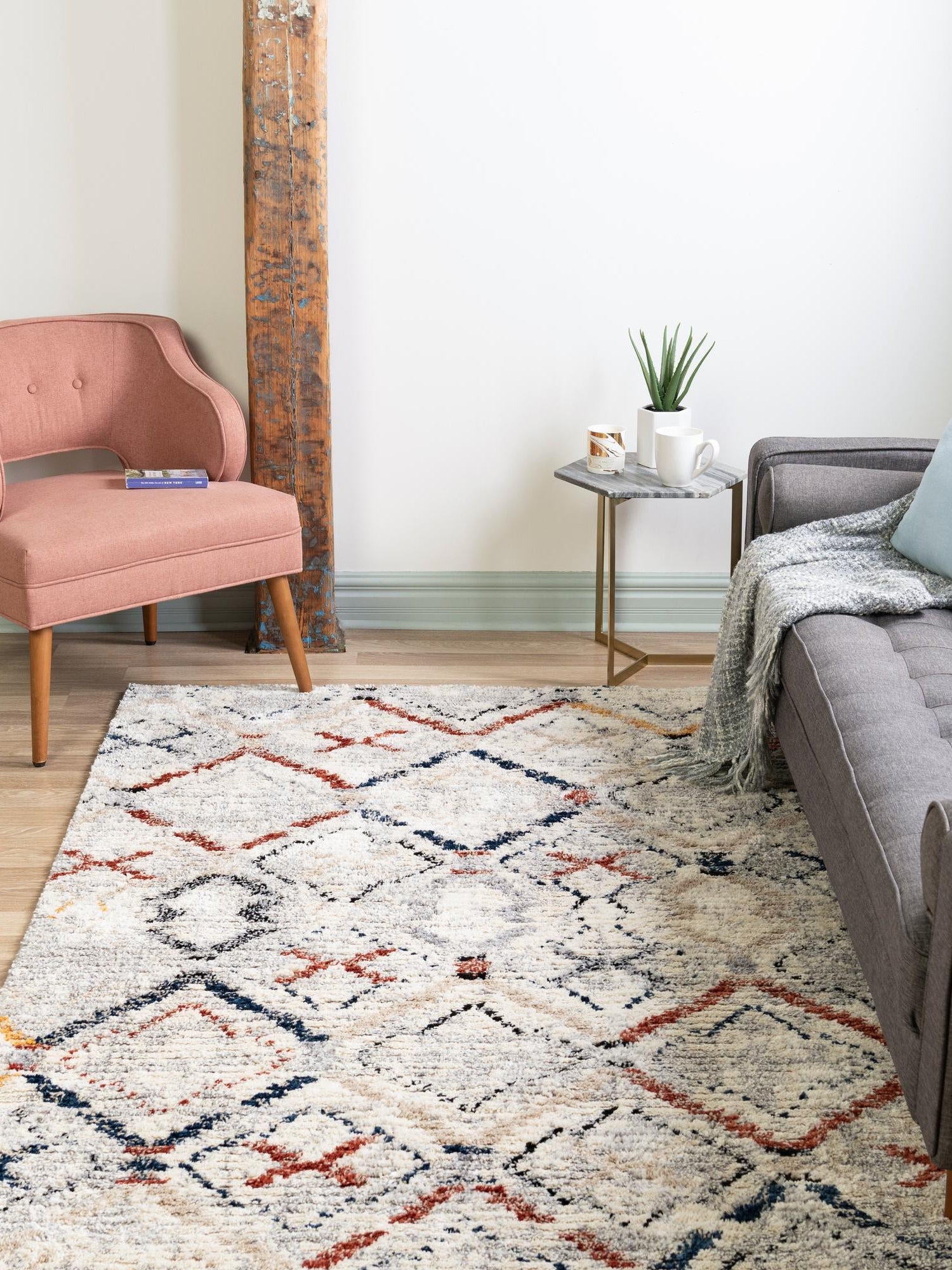Multicolor 9' x 12' Tucson Rectangle Area Rug 100% Polyester Unique Modern Carpet for Dining Rooms, Living Room, Bedrooms, Office Space for Sale at Rug Engine