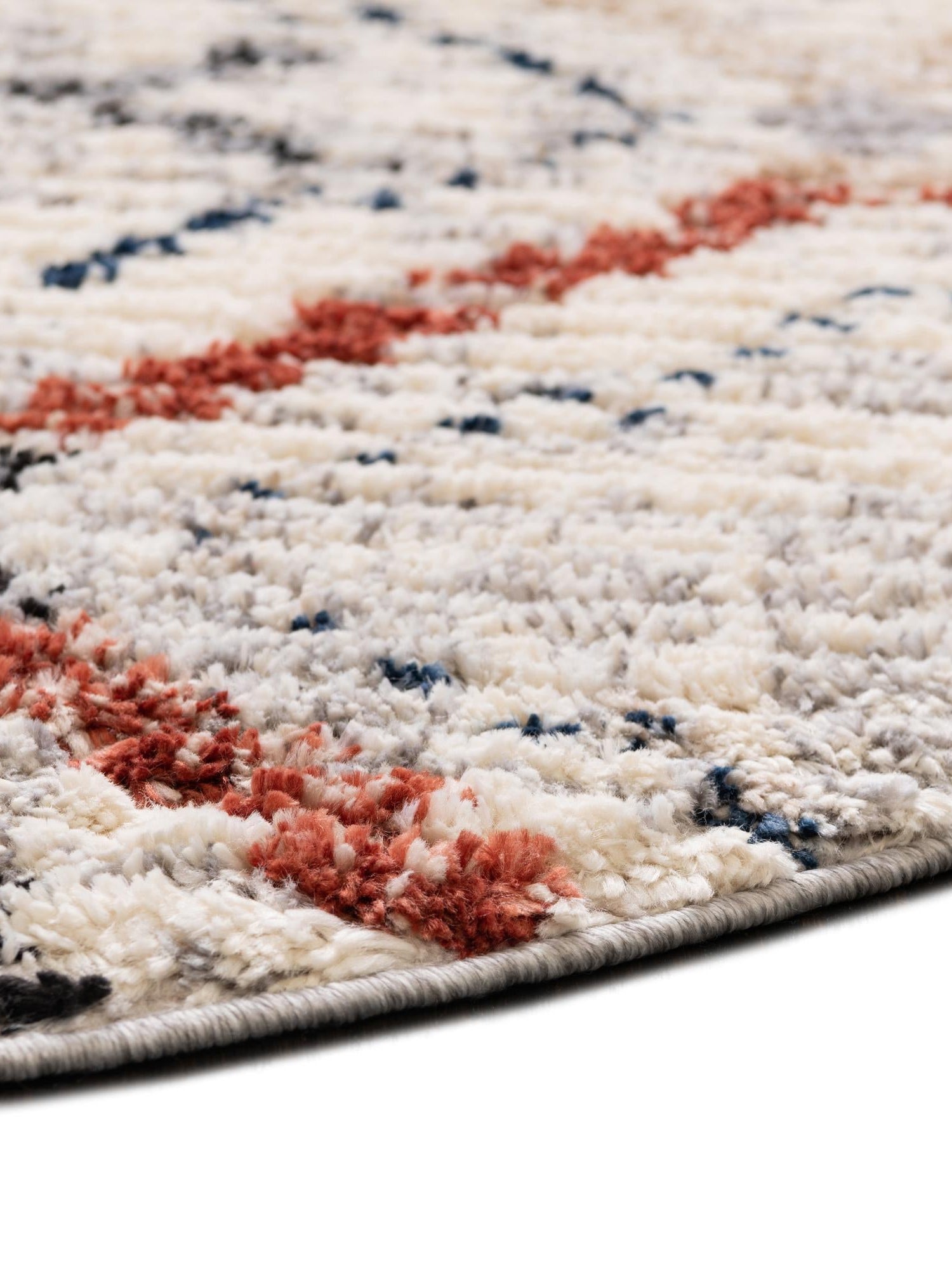 Multicolor 3' x 3' Tucson Round Area Rug 100% Polyester Unique Modern Carpet for Dining Rooms, Living Room, Bedrooms, Office Space for Sale at Rug Engine