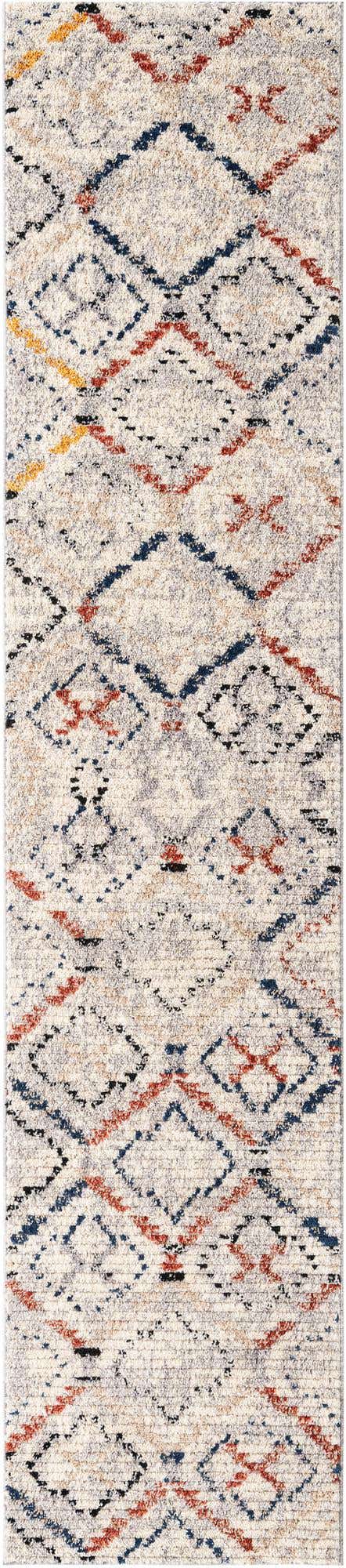 Multicolor 2' 7 x 12' Tucson Runner Area Rug 100% Polyester Unique Modern Carpet for Dining Rooms, Living Room, Bedrooms, Office Space for Sale at Rug Engine