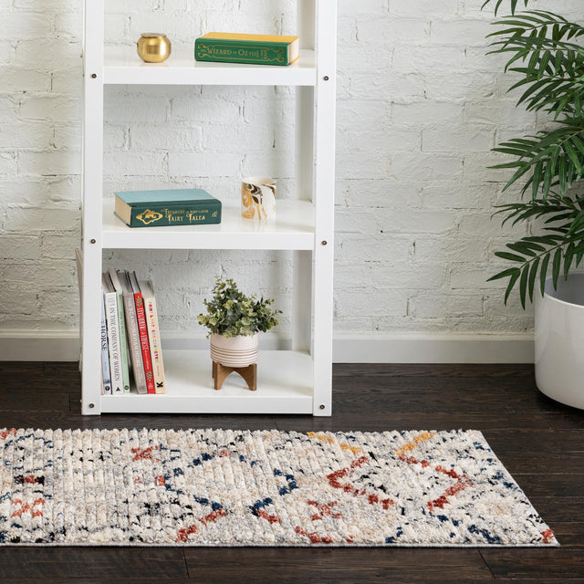Multicolor 2' x 8' Tucson Runner Area Rug 100% Polyester Unique Modern Carpet for Dining Rooms, Living Room, Bedrooms, Office Space for Sale at Rug Engine