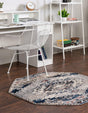 Gray 7' x 7' Tucson Octagon Area Rug 100% Polyester Unique Modern Carpet for Dining Rooms, Living Room, Bedrooms, Office Space for Sale at Rug Engine