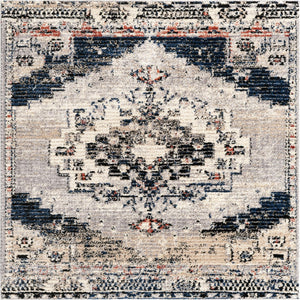 Gray 6' x 6' Tucson Square Area Rug 100% Polyester Unique Modern Carpet for Dining Rooms, Living Room, Bedrooms, Office Space for Sale at Rug Engine