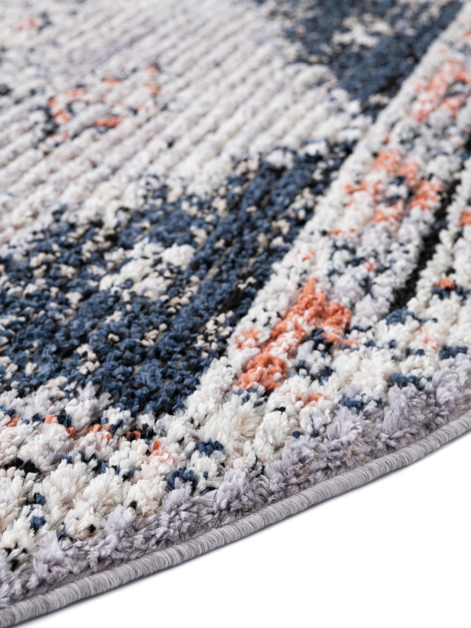 Gray 5' x 5' Tucson Round Area Rug 100% Polyester Unique Modern Carpet for Dining Rooms, Living Room, Bedrooms, Office Space for Sale at Rug Engine