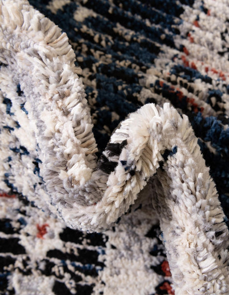 Gray 7' x 7' Tucson Round Area Rug 100% Polyester Unique Modern Carpet for Dining Rooms, Living Room, Bedrooms, Office Space for Sale at Rug Engine