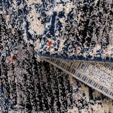 Blue 5' x 5' Tucson Round Area Rug 100% Polyester Unique Modern Carpet for Dining Rooms, Living Room, Bedrooms, Office Space for Sale at Rug Engine