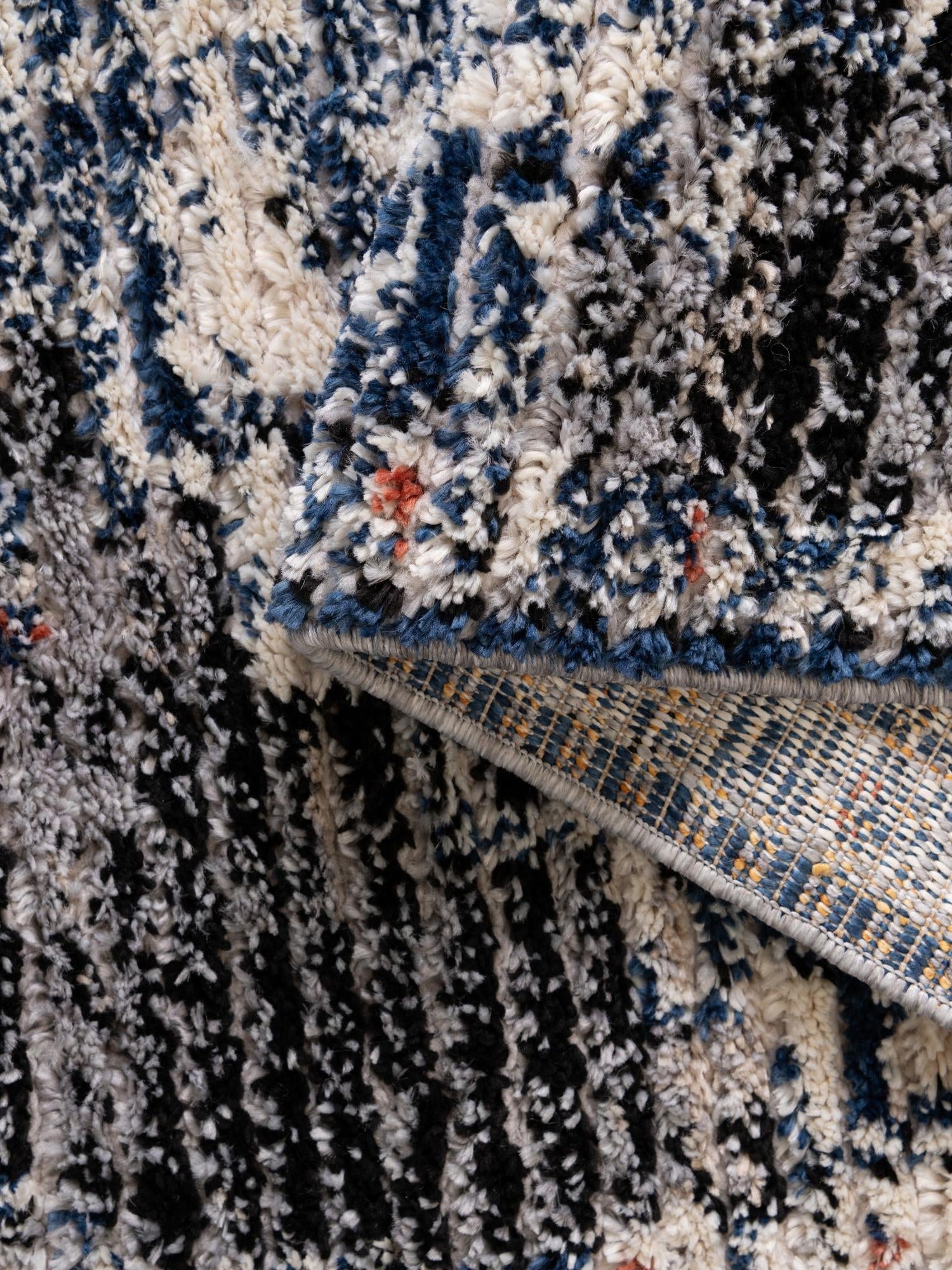 Blue 6' x 6' Tucson Square Area Rug 100% Polyester Unique Modern Carpet for Dining Rooms, Living Room, Bedrooms, Office Space for Sale at Rug Engine