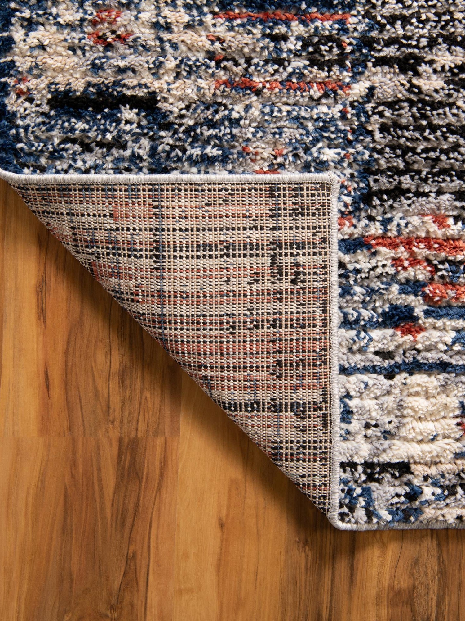 Blue 8' x 8' Tucson Square Area Rug 100% Polyester Unique Modern Carpet for Dining Rooms, Living Room, Bedrooms, Office Space for Sale at Rug Engine