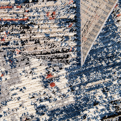 Blue 2' x 3' Tucson Rectangle Area Rug 100% Polyester Unique Modern Carpet for Dining Rooms, Living Room, Bedrooms, Office Space for Sale at Rug Engine