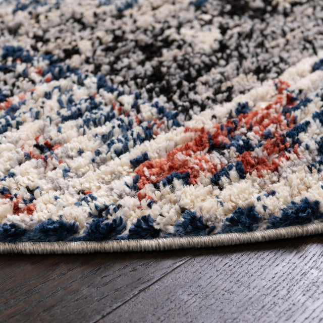 Blue 4' x 6' Tucson Oval Area Rug 100% Polyester Unique Modern Carpet for Dining Rooms, Living Room, Bedrooms, Office Space for Sale at Rug Engine