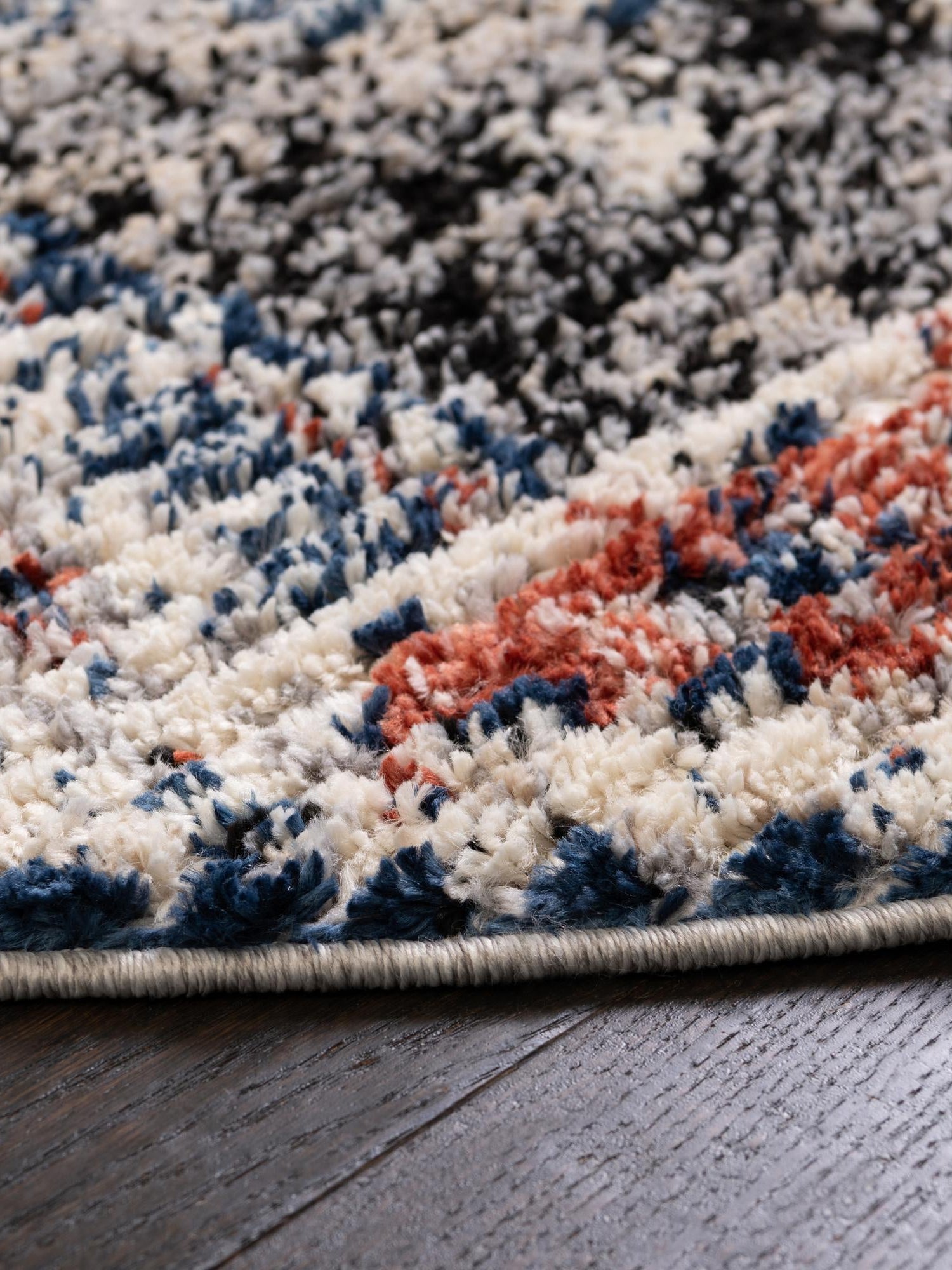 Blue 5' x 8' Tucson Oval Area Rug 100% Polyester Unique Modern Carpet for Dining Rooms, Living Room, Bedrooms, Office Space for Sale at Rug Engine